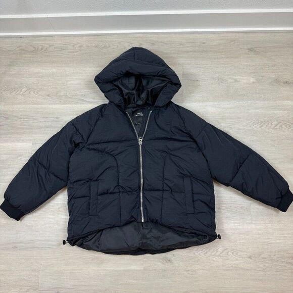 Urban Outfitters Izzy Hooded Puffer Jacket Womens XS Black NEW - Picture 3 of 6